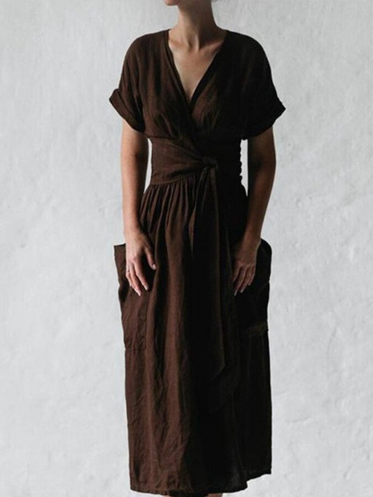 Midi-Sommerkleid Damen mit Schnürung - Chicky 4