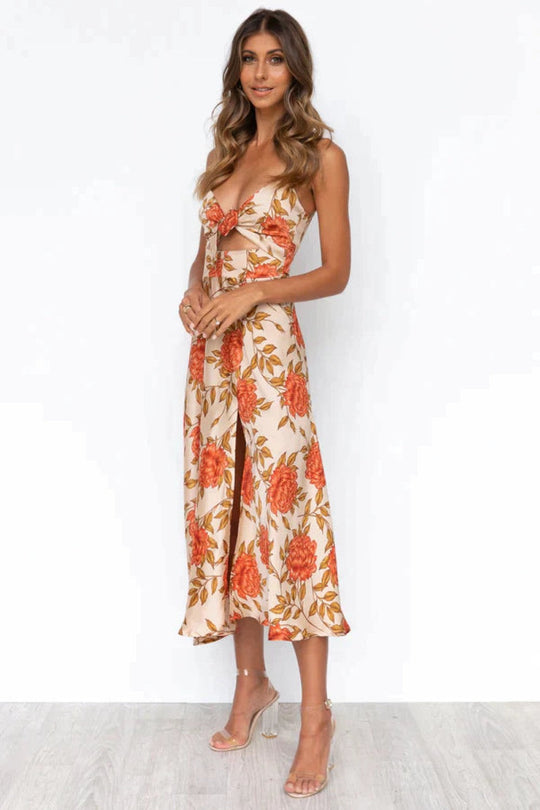 Midi-Sommerkleid Damen mit Tiefem V-Ausschnitt - Treviah 8