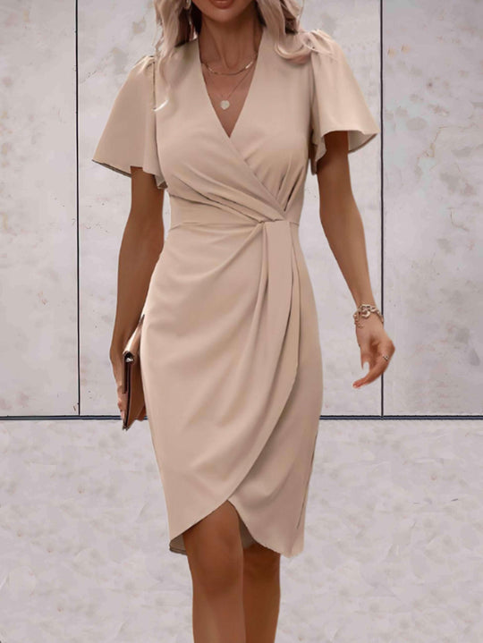 Midi Wikkeljurk | Tailleaccent & V-Hals