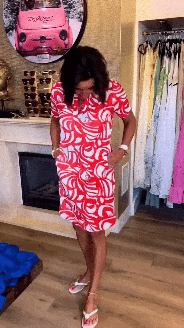 Midi Zomerjurk Dames | Levendige Print & Veelzijdige Dagse Stijl