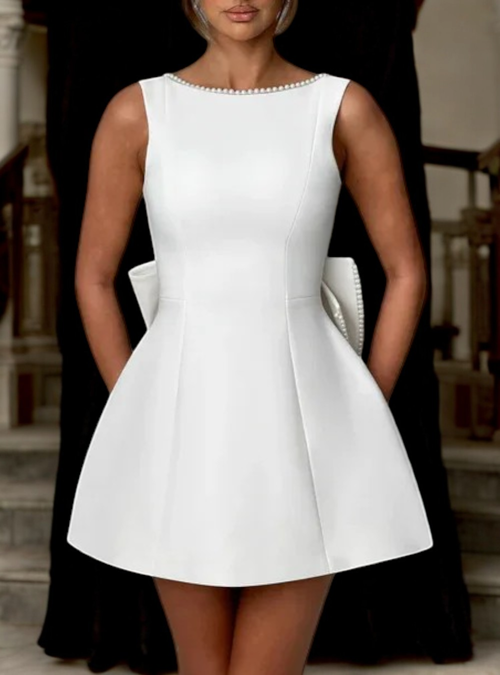 Mini-Cocktailkleid Damen mit Band - Barbara 9