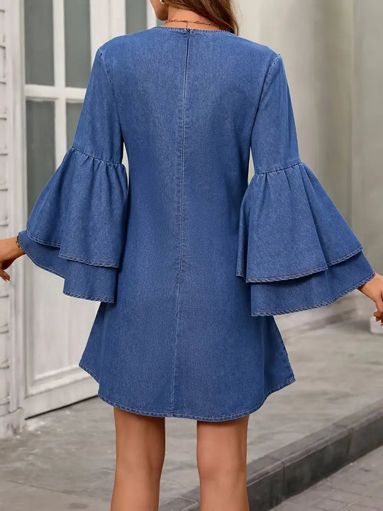 Mini-Jeanskleid Damen mit Weiten Ärmeln - Ottilie