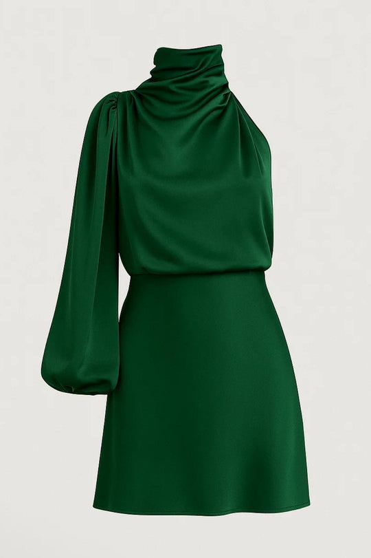 Mini Jurk Dames | Elegant Eén-Mouw Design