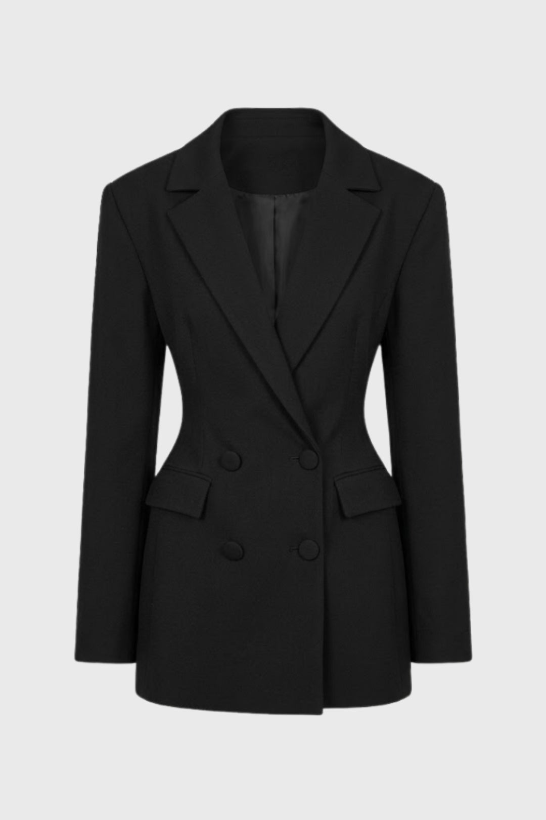 Mini Jurk Dames | Getailleerde Blazersnit & Diepe V-hals