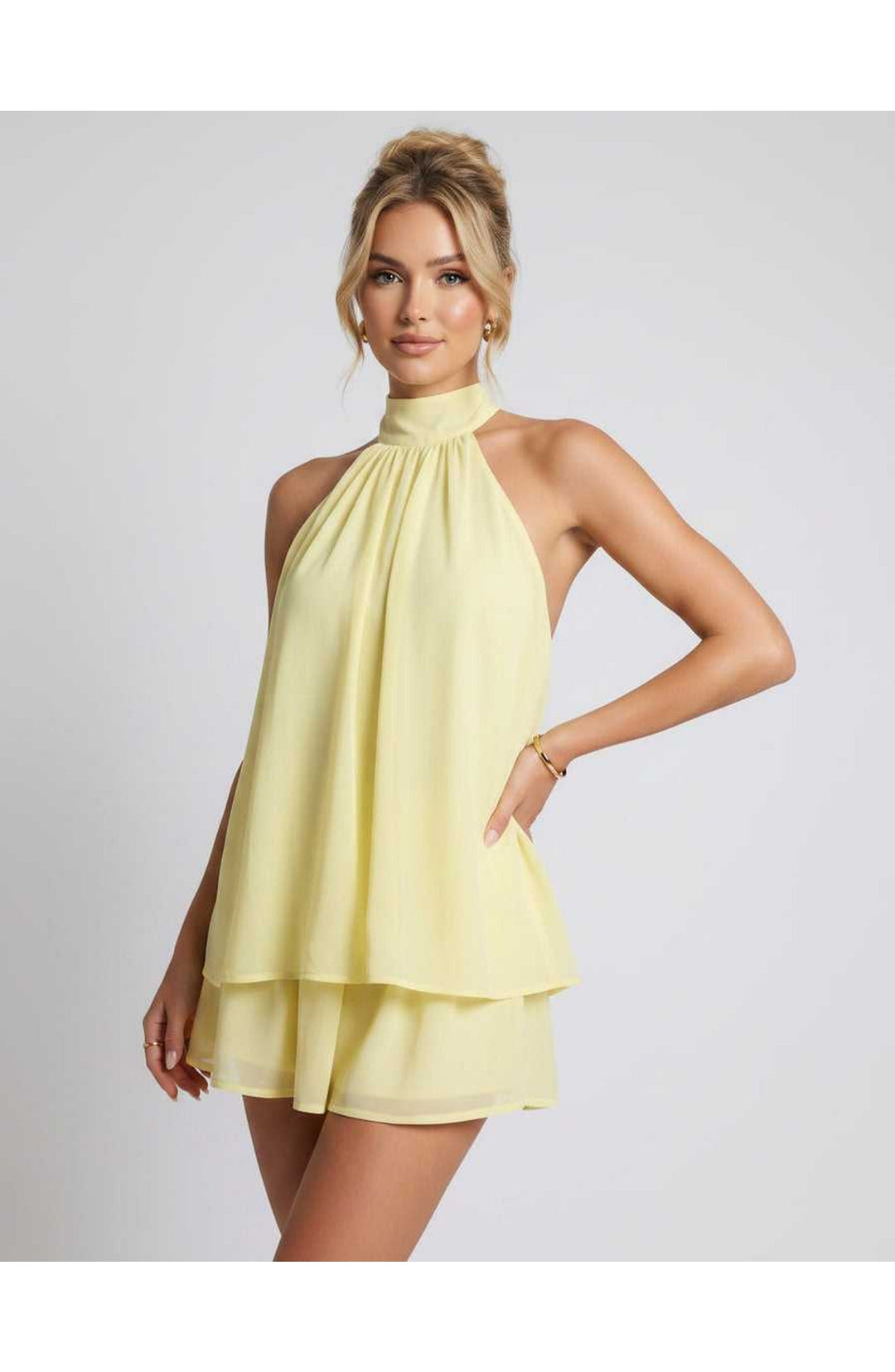 Mini Jurk Dames | Speelse Halterneck