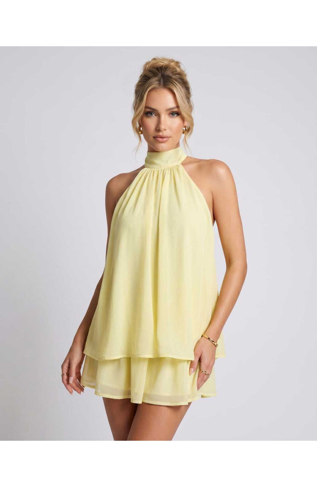 Mini Jurk Dames | Speelse Halterneck