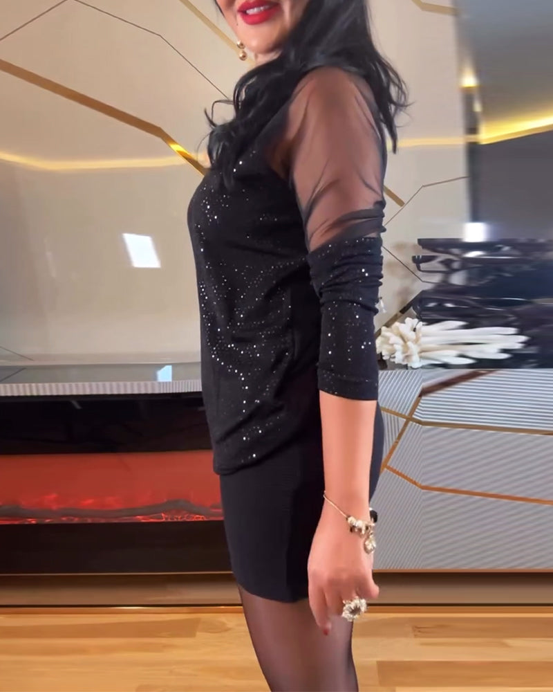 Mini-Partykleid Damen mit Pailletten - Monica – Bild 5