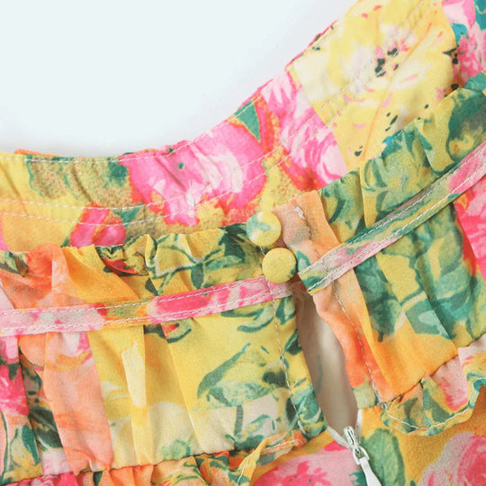 Mini-Sommerkleid Damen mit Blumenmotiv - Chinky