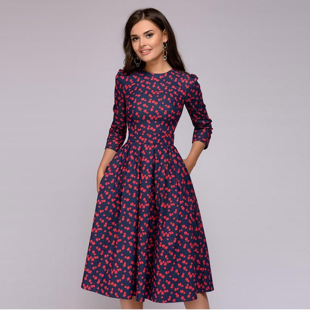 Mini-Sommerkleid Damen mit Blumenprint - Olivia