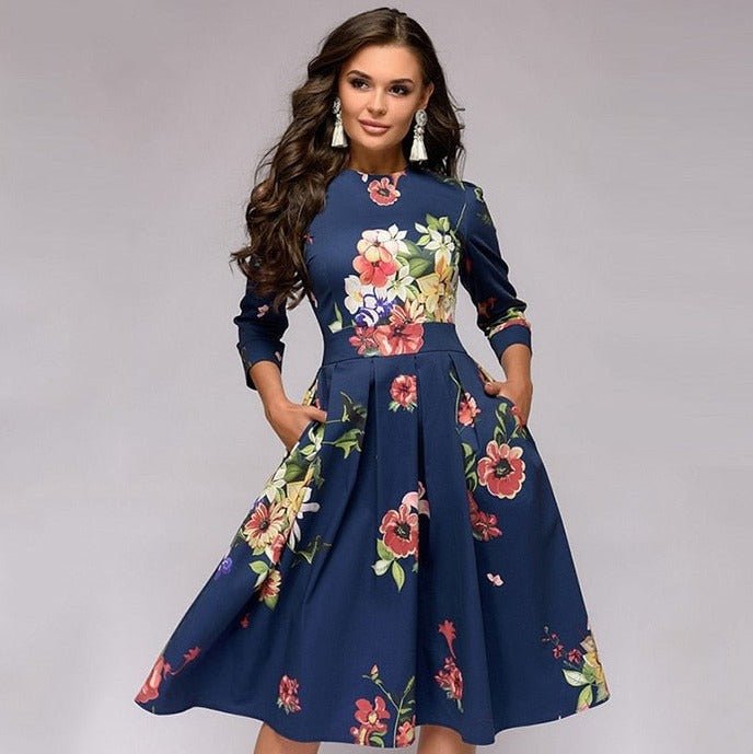 Mini-Sommerkleid Damen mit Blumenprint - Olivia