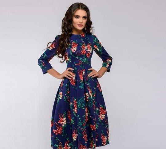 Mini-Sommerkleid Damen mit Blumenprint - Olivia