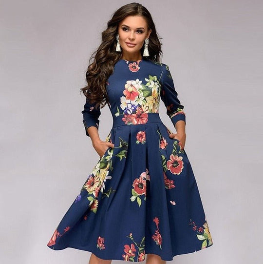 Mini-Sommerkleid Damen mit Blumenprint - Olivia