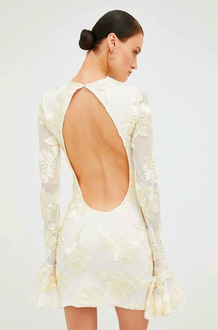 Mini-Sommerkleid Damen mit Blumenstickerei - Isabella 3