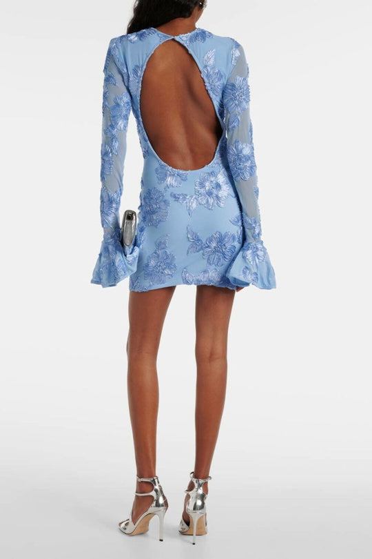 Mini-Sommerkleid Damen mit Blumenstickerei - Isabella 5