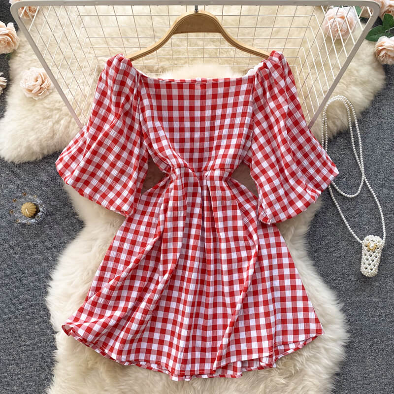 Mini-Sommerkleid Damen mit Karree-Ausschnitt - Annabel 10