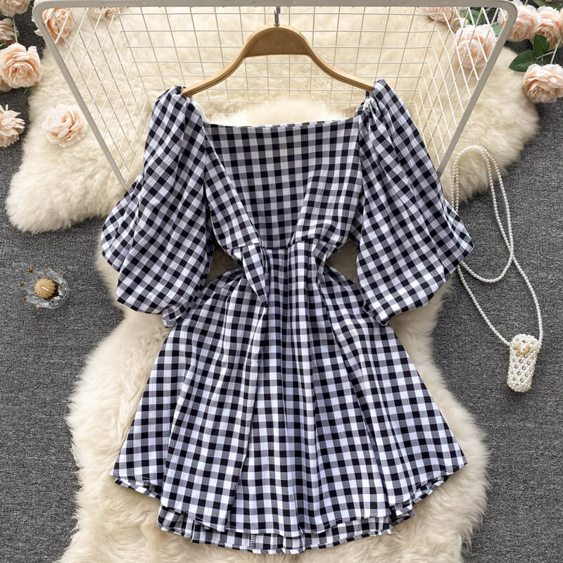 Mini-Sommerkleid Damen mit Karree-Ausschnitt - Annabel 8