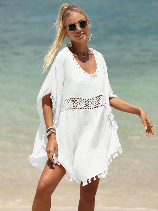 Mini-Strandkleid Damen mit Quasten - Lauren 2
