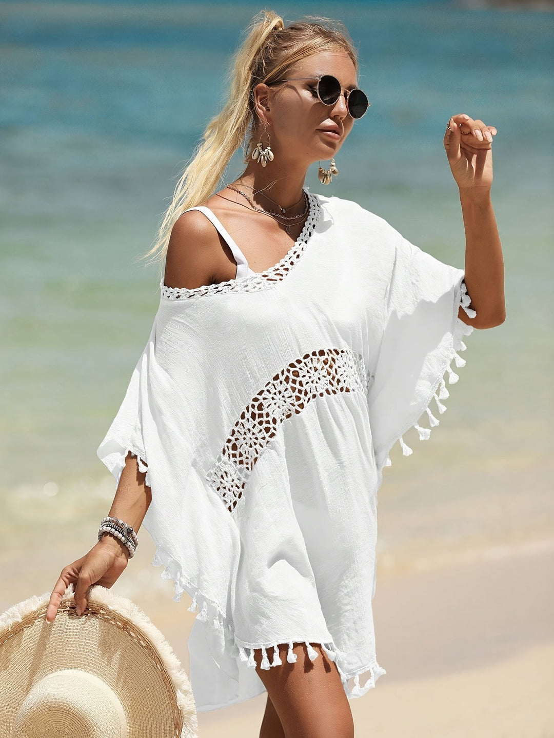 Mini-Strandkleid Damen mit Quasten - Lauren 3
