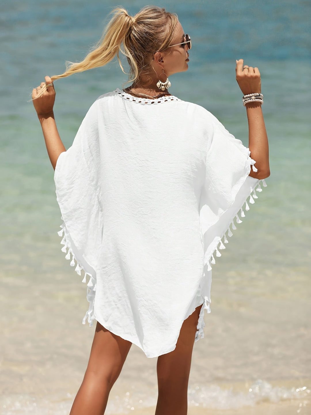 Mini-Strandkleid Damen mit Quasten - Lauren 5