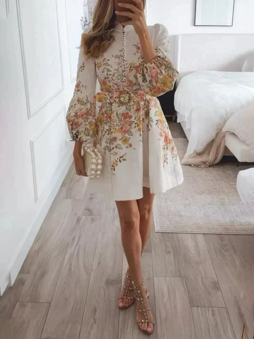 Mini jurk dames | Knoopsluiting & Tailleceintuur voor Flatterende Pasvorm