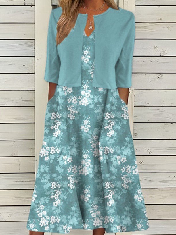 ModeParisienne® Elbera | Rozen Elegante Jurk & Jas Set 6