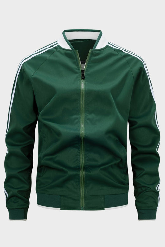 Herren Trainingsjacke Stehkragen Reißverschluss Sportjacke 1