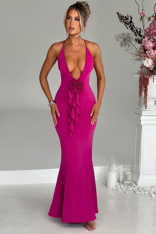 Neckholder-Maxi-Partykleid Damen - Armelia 4