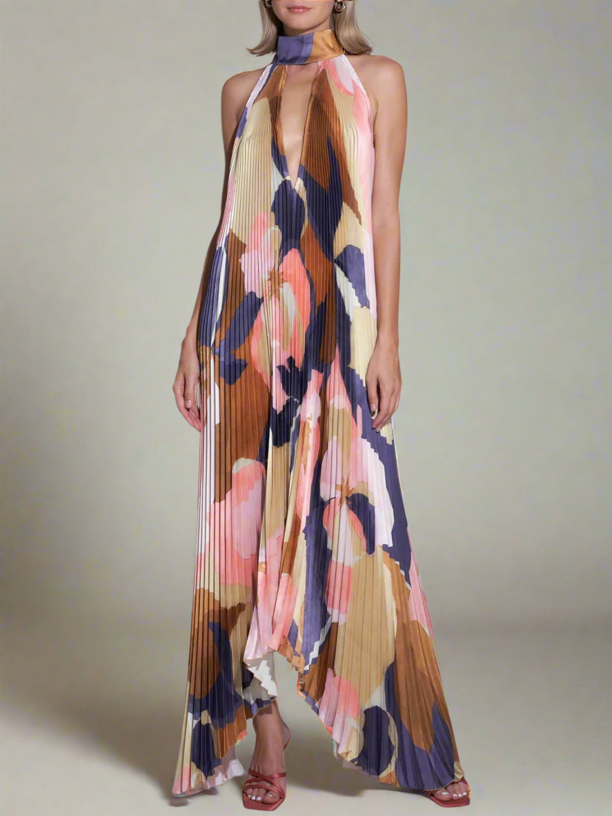 Neckholder-Maxi-Sommerkleid Damen - Janella 4
