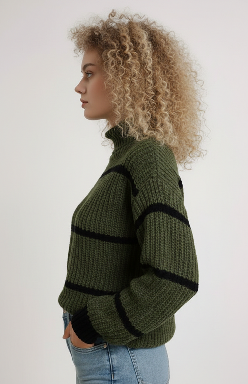 Nerina Dames Coltrui | Losse Pasvorm | Gestreept Design | Geribde Structuur 3