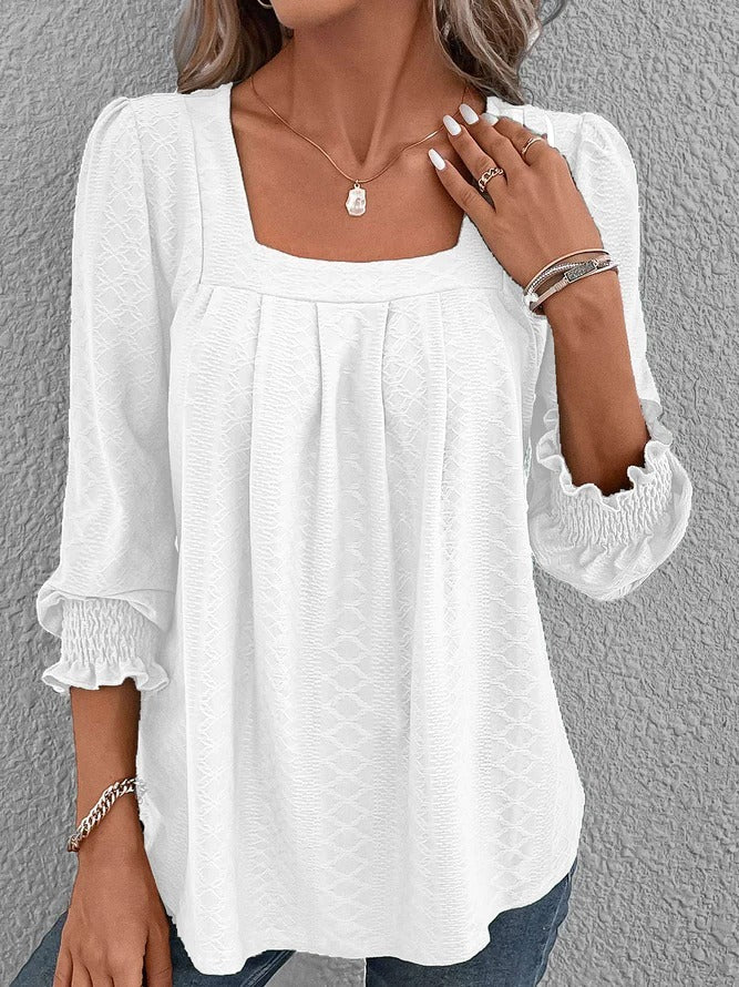Nicole | Casual katoenen blouse met V-hals 1