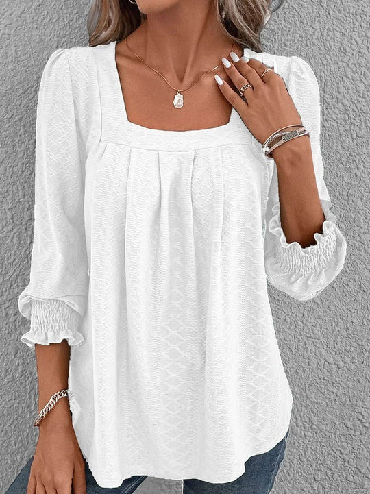 Nicole | Casual katoenen blouse met V-hals 1