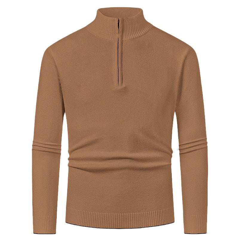 Half-Zip-Pullover Herren | Stehkragen & Rippbündchen