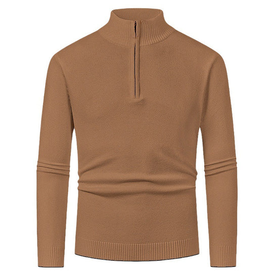 Half-Zip-Pullover Herren | Stehkragen & Rippbündchen