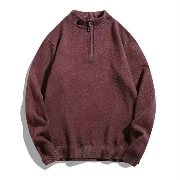 Half-Zip-Pullover Herren | Stehkragen & Rippbündchen