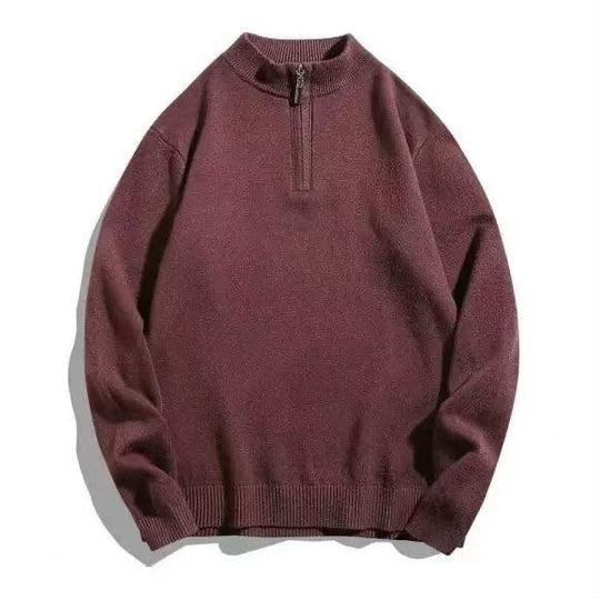 Half-Zip-Pullover Herren | Stehkragen & Rippbündchen