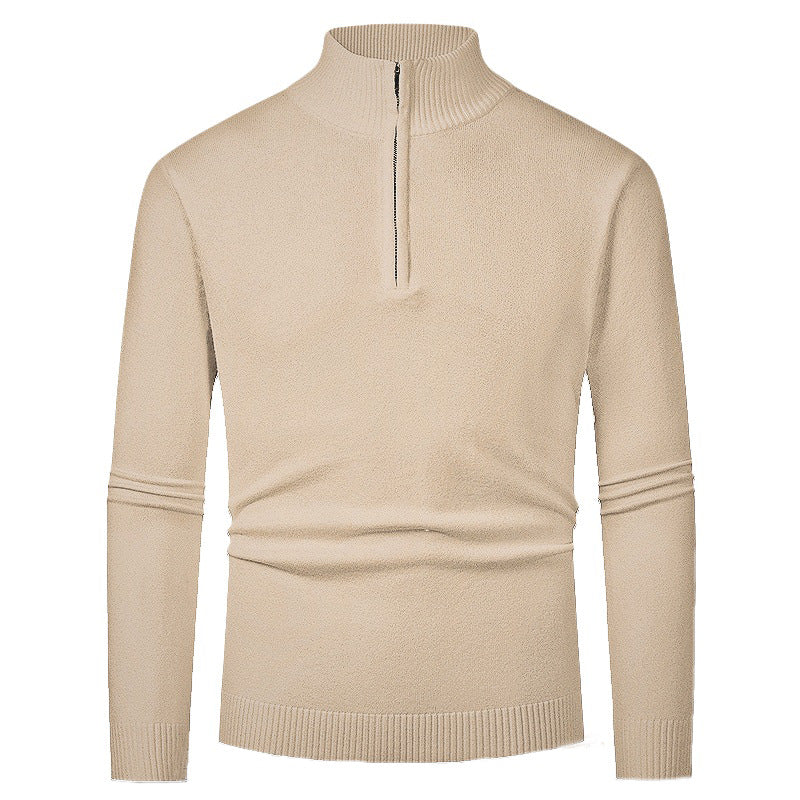 Half-Zip-Pullover Herren | Stehkragen & Rippbündchen