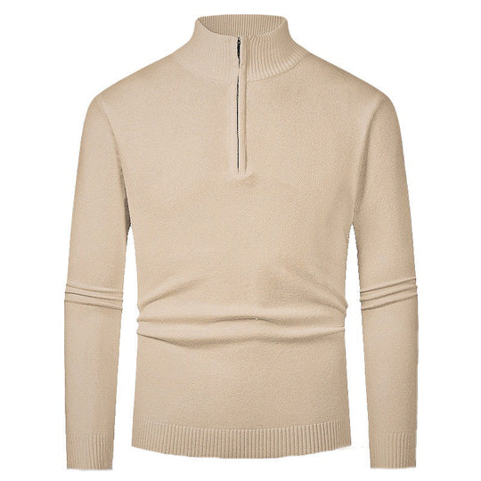 Half-Zip-Pullover Herren | Stehkragen & Rippbündchen