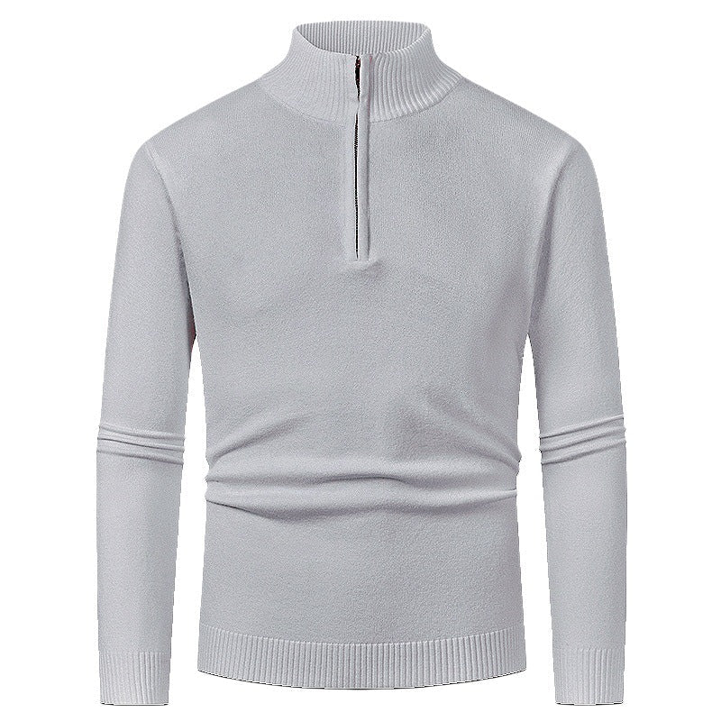 Half-Zip-Pullover Herren | Stehkragen & Rippbündchen