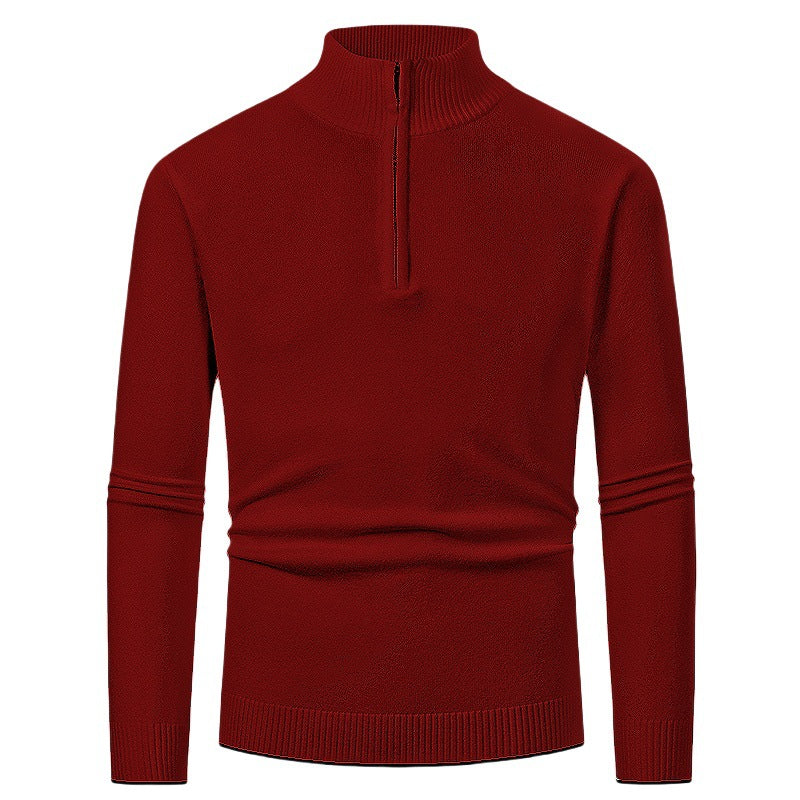 Half-Zip-Pullover Herren | Stehkragen & Rippbündchen