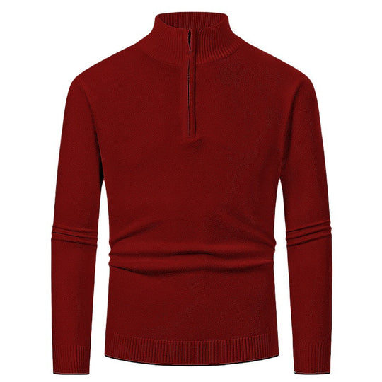 Half-Zip-Pullover Herren | Stehkragen & Rippbündchen