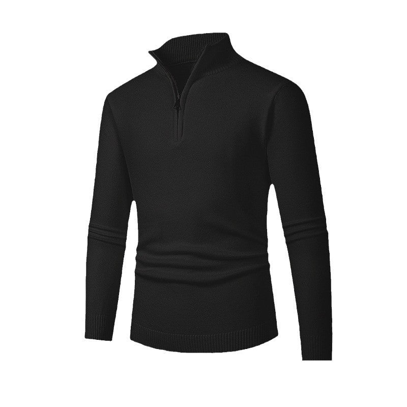 Half-Zip-Pullover Herren | Stehkragen & Rippbündchen