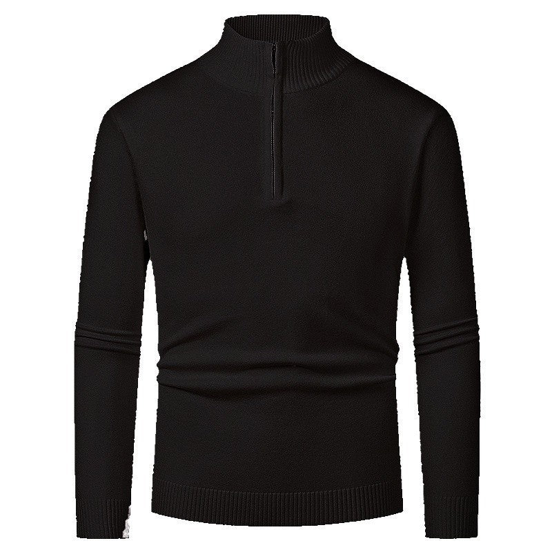 Half-Zip-Pullover Herren | Stehkragen & Rippbündchen
