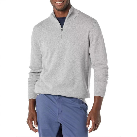 Half-Zip-Pullover Herren | Stehkragen & Rippbündchen