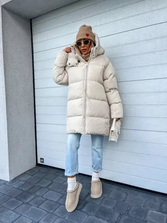 Jas_Dames_Winter_Gewatteerd_Half_Lang_Capuchon_Afneembaar_Rits_Victoria_Mar_Nederland_Belgie1
