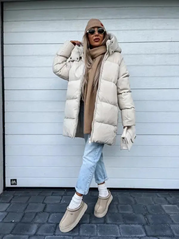 Jas_Dames_Winter_Gewatteerd_Half_Lang_Capuchon_Afneembaar_Rits_Victoria_Mar_Nederland_Belgie1