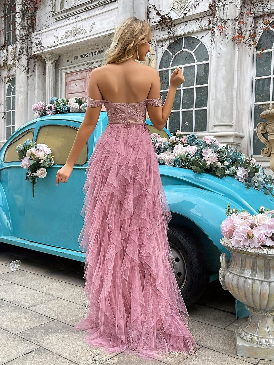 Off-Shoulder-Abendkleid Damen - Stella 6