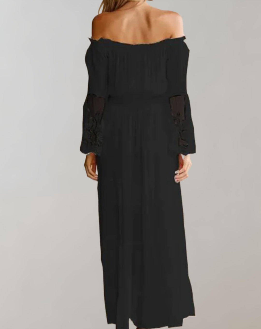 Off-Shoulder-Maxikleid Damen für Hochzeitsgäste - Elara 4