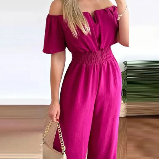 Off-Shoulder-Sommer-Jumpsuit Damen - Tessa 3