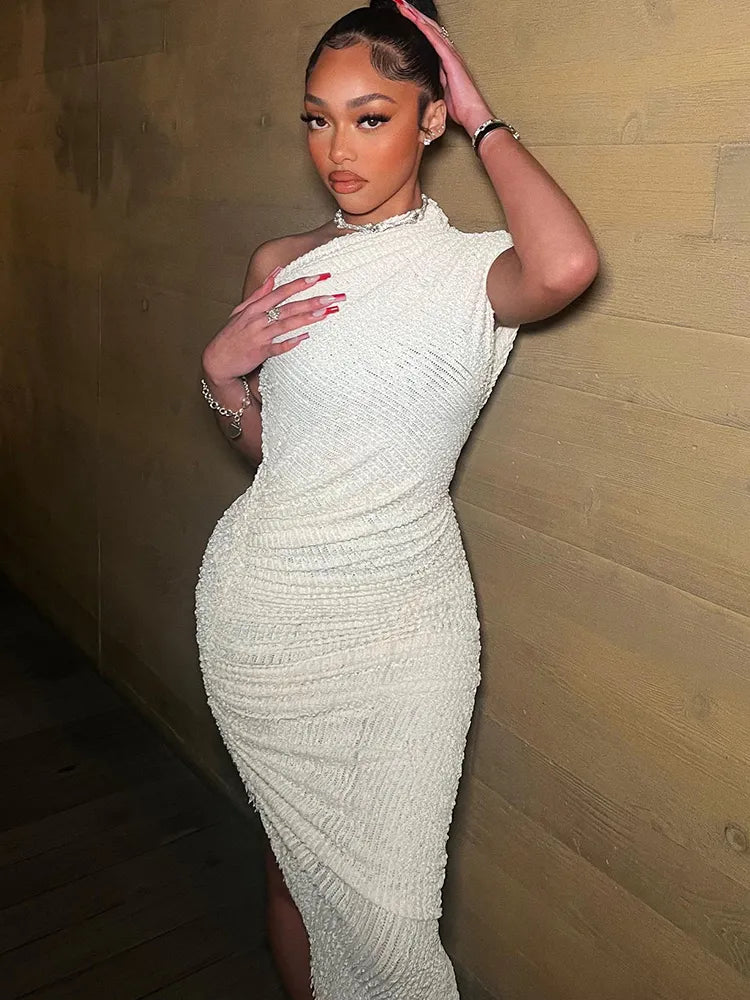 One-Shoulder-Bodycon-Midi-Galakleid Damen - Anna 3