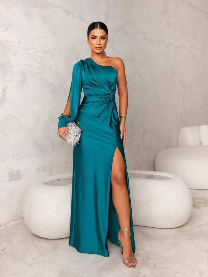 One-Shoulder-Maxi-Abendkleid Damen - Angela 3